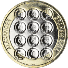 Coin, Great Britain, Two pounds, 2022, Alexander Graham Bell.FDC, MS(65-70)