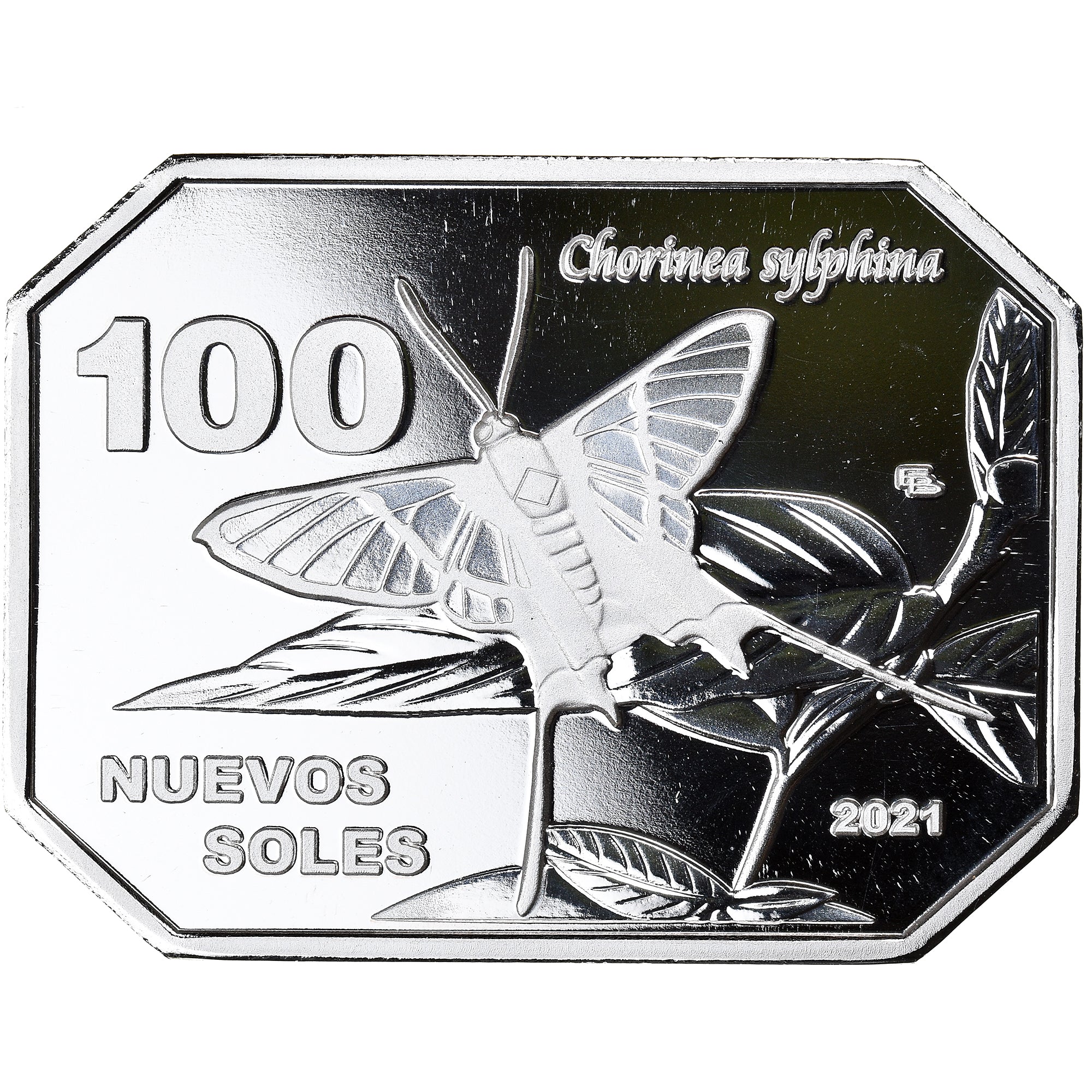 Coin, Peru, 100 Nuevos Soles, 2021, Machu Picchu.BE, MS(65-70), Silver plated