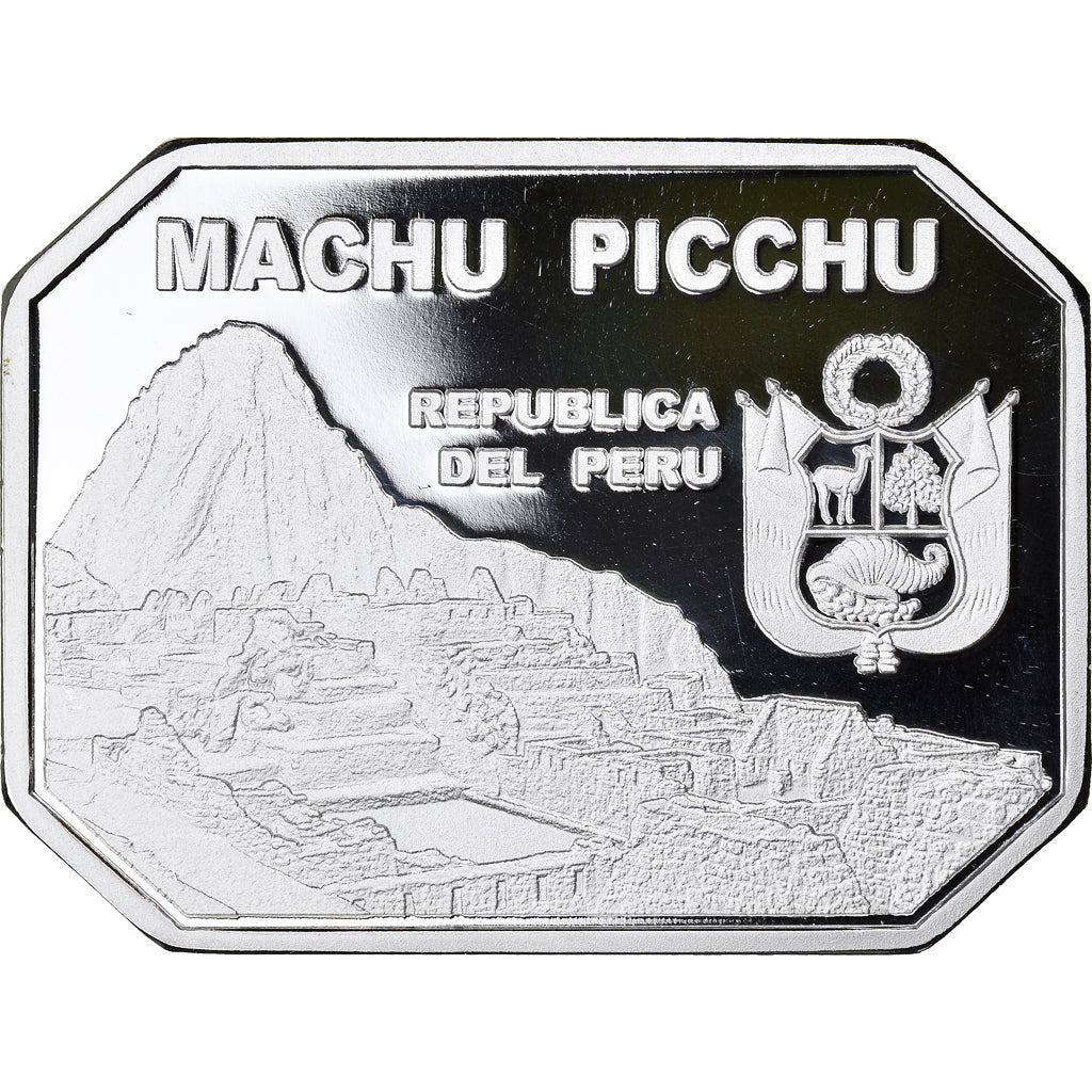 Coin, Peru, 100 Nuevos Soles, 2021, Machu Picchu.BE, MS(65-70), Silver plated