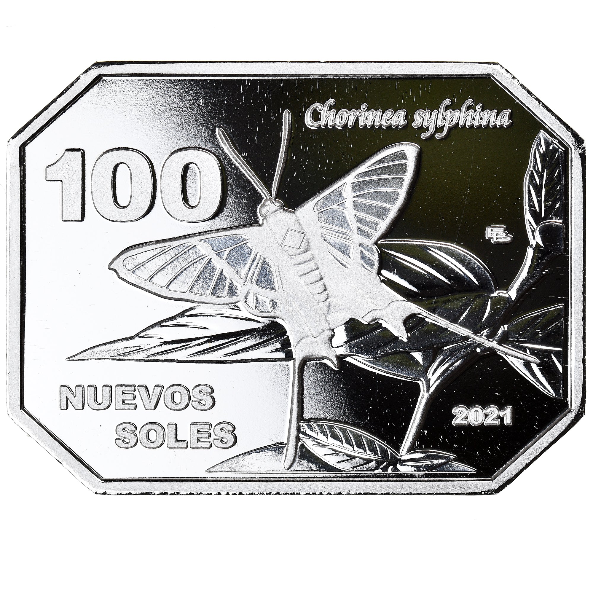 Coin, Peru, 100 Nuevos Soles, 2021, Machu Picchu.BE, MS(65-70), Silver plated