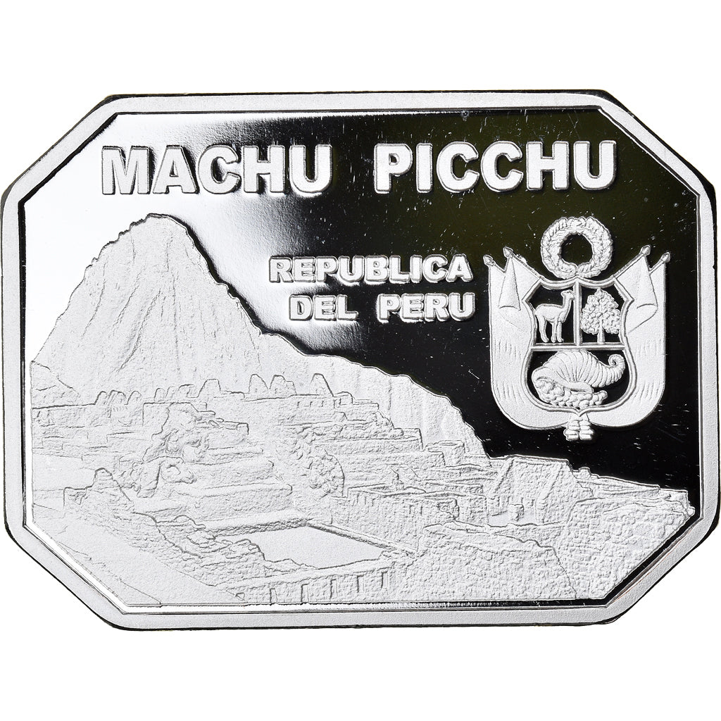 Coin, Peru, 100 Nuevos Soles, 2021, Machu Picchu.BE, MS(65-70), Silver plated