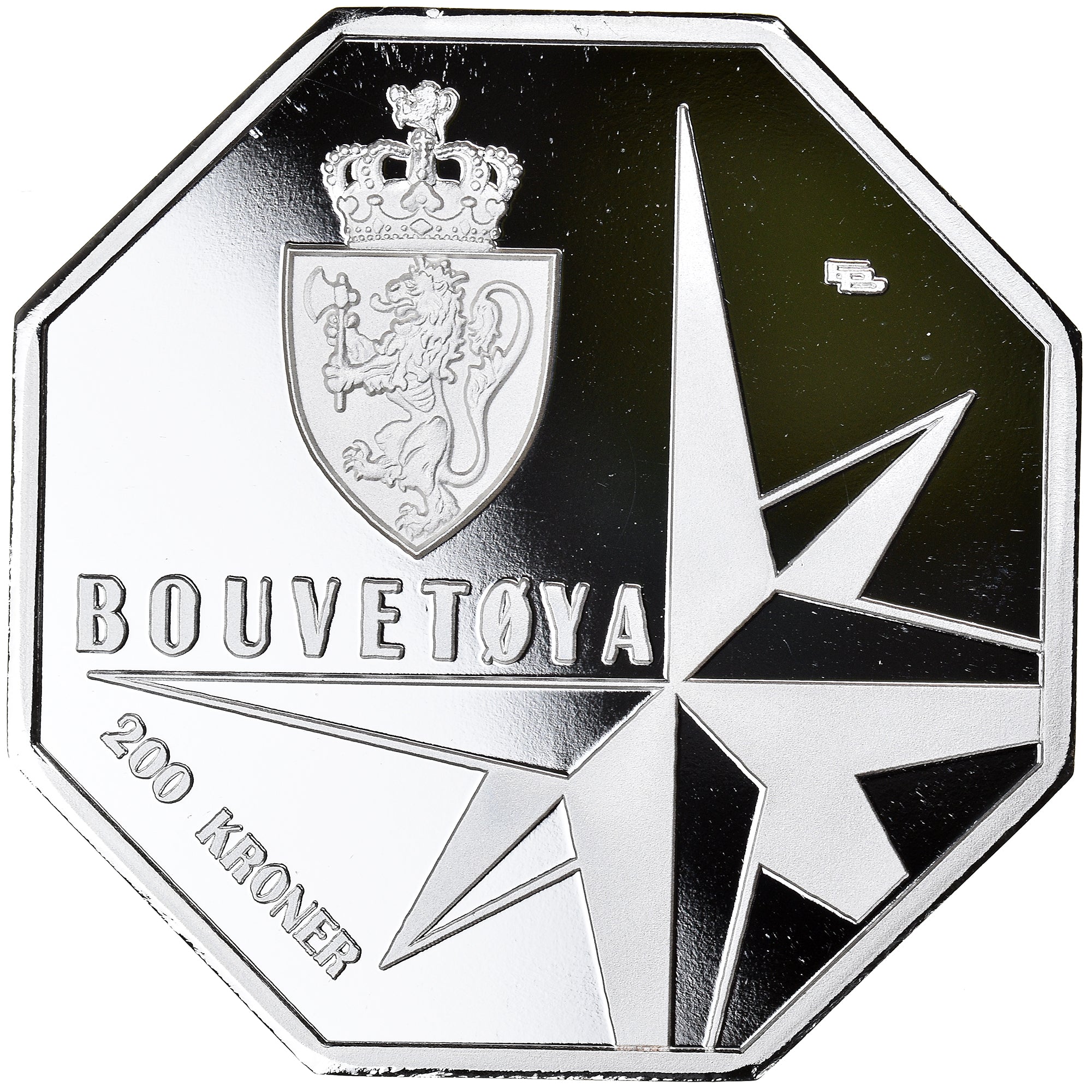 Coin, Norway, 200 Kroner, 2021, Bouvet Island.BE, MS(65-70), Silver plated