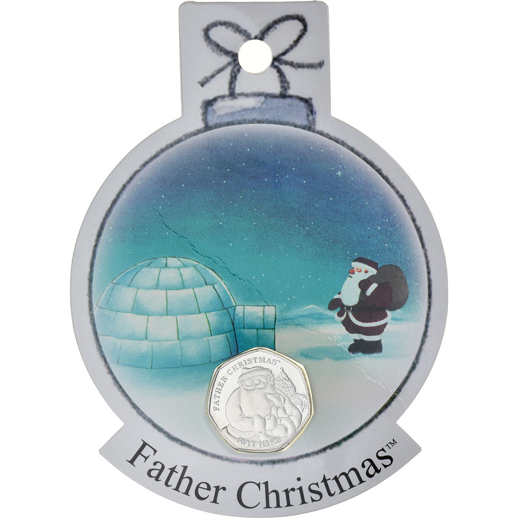 Coin, British Indian Ocean, 50 Pence, 2021, Pobjoy Mint, Père Noël.FDC