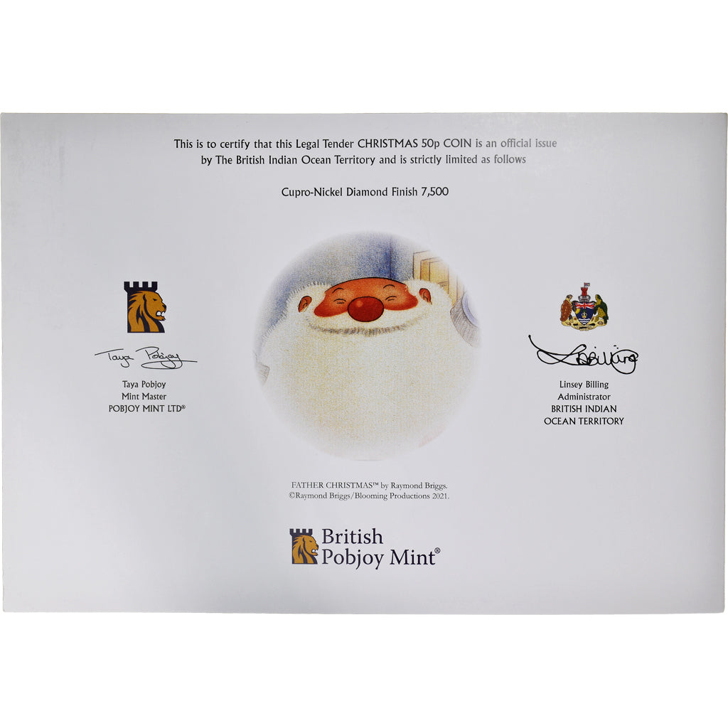 Münze, British Indian Ocean, 50 Pence, 2021, Pobjoy Mint, Père