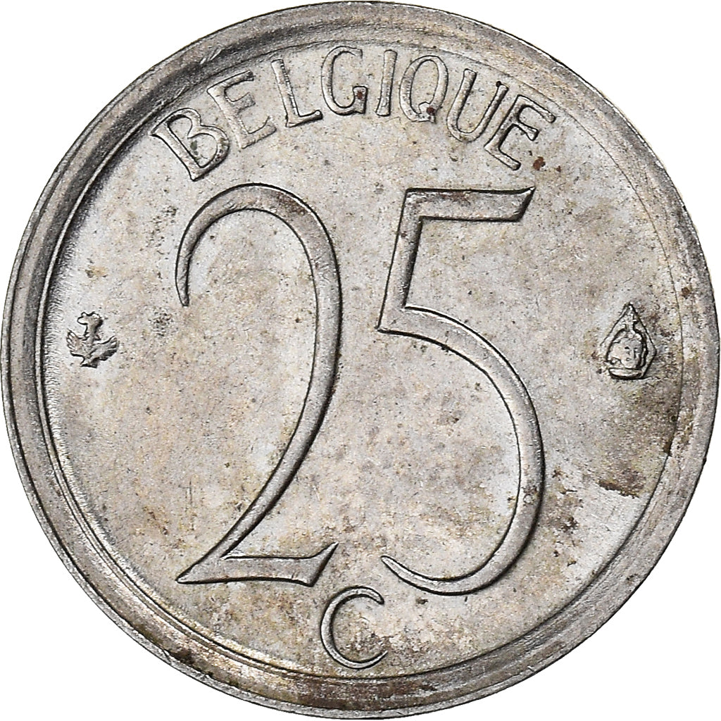 Coin, Belgium, 25 Centimes, 1966, Brussels, VF(30-35), Copper-nickel, KM:153.1