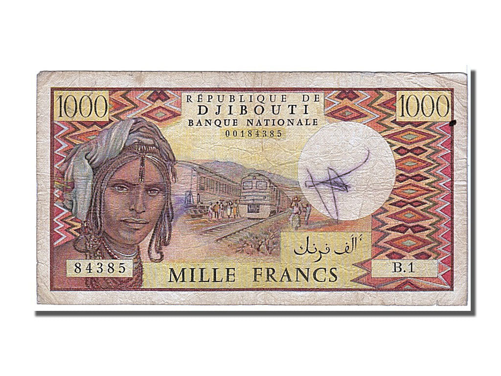 Djibouti, 1000 Francs, 1979, KM #37a, EF(40-45), B1