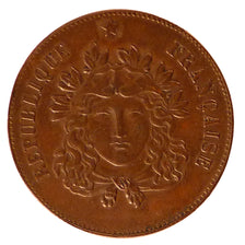 FRANCE, 10 Centimes, 1848, Paris, AU(55-58), Bronze, 11.78