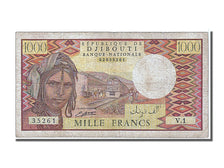 Djibouti, 1000 Francs, 1988, KM #37b, EF(40-45), V1