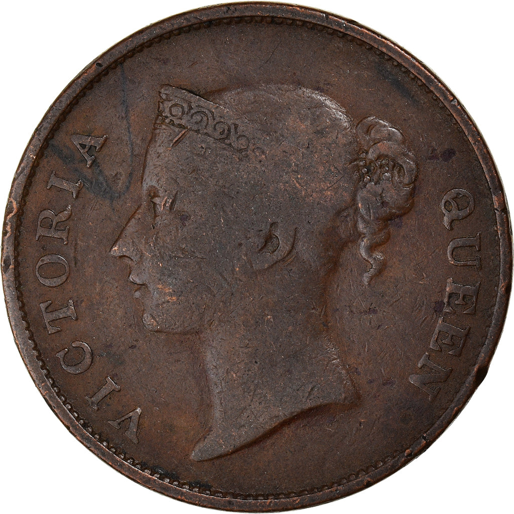 Coin, British India, Cent, 1845, VF(20-25), Cuivre, KM:3