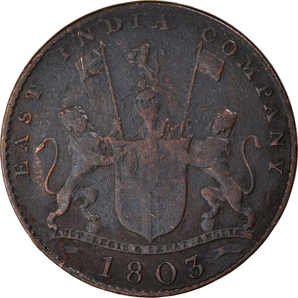 Coin, INDIA-BRITISH, MADRAS PRESIDENCY, 10 Cash, 1803, Soho Mint, Birmingham