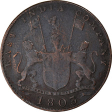Monnaie, Inde britannique, MADRAS PRESIDENCY, 10 Cash, 1803, Soho Mint