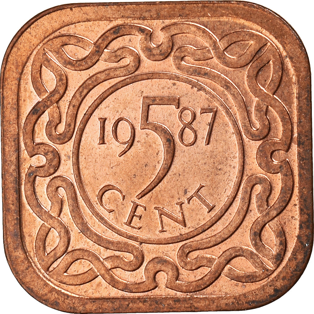 Monnaie, Suriname, 5 Cents, 1987, TTB, Cuivre plaqué acier, KM:12.1b