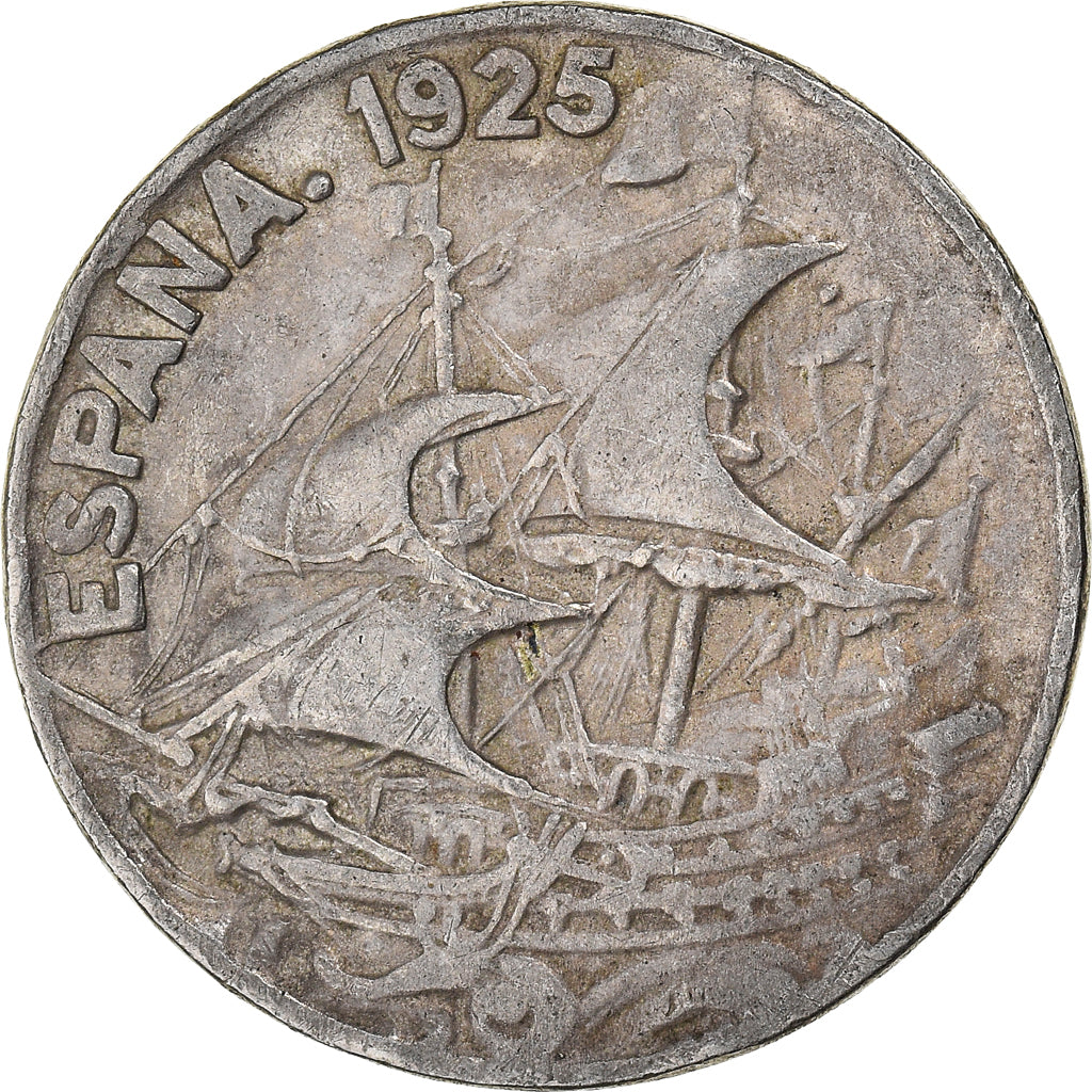 Coin, Spain, Alfonso XIII, 25 Centimos, 1925, Madrid, EF(40-45), Copper-nickel