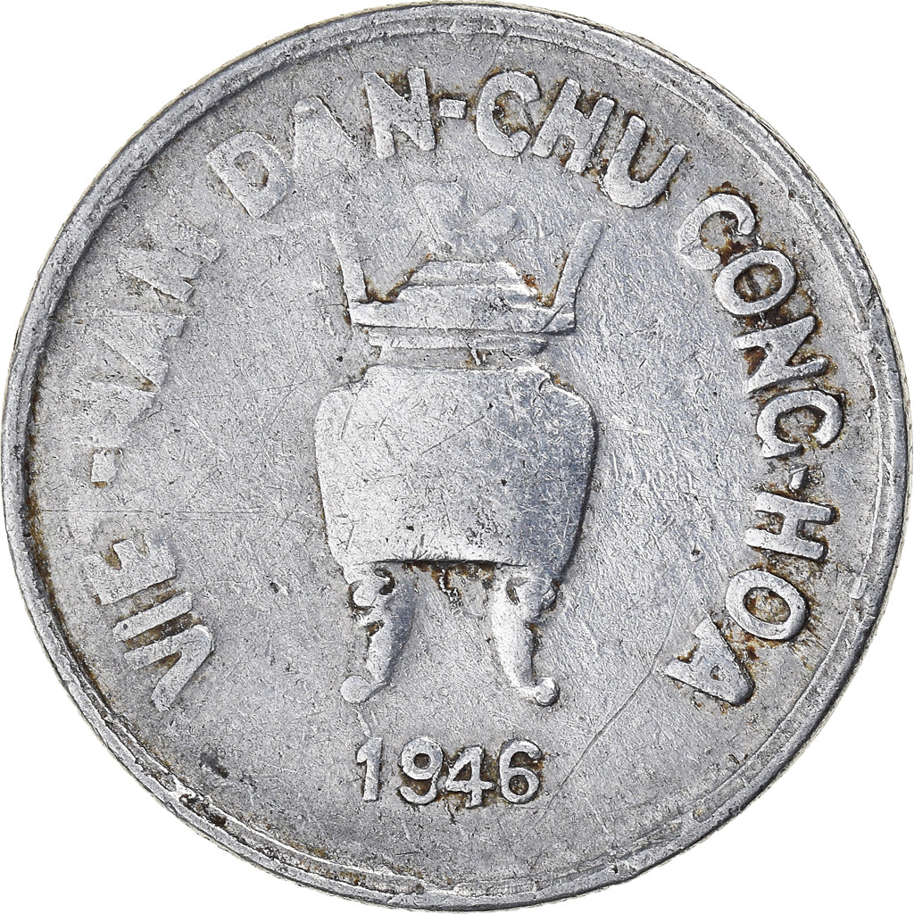 Coin, Vietnam, 5 Hao, 1946, VF(20-25), Aluminum, KM:2.1, Lecompte:2