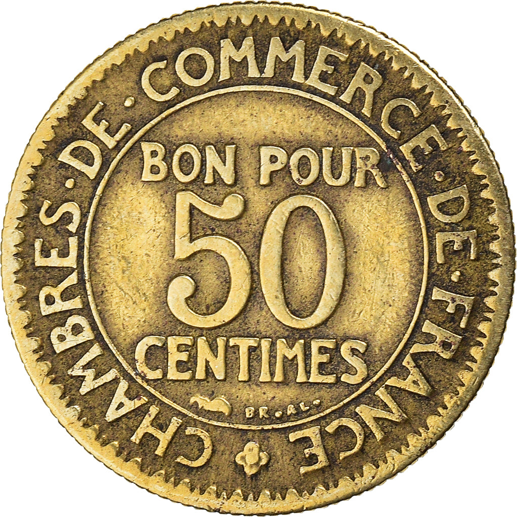 Coin, France, Chambre de commerce, 50 Centimes, 1921, Paris, VF(30-35)