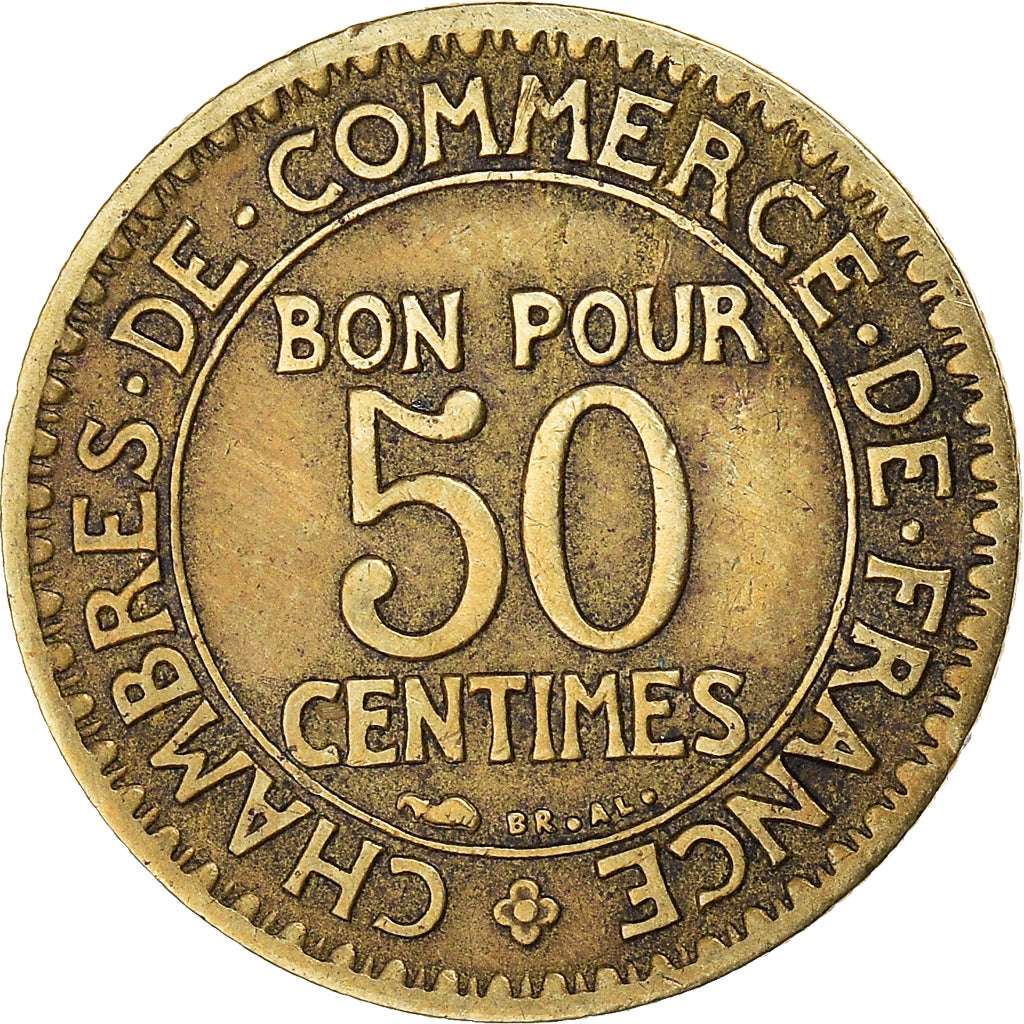 Moneta, Francja, Chambre de commerce, 50 Centimes, 1923, Paris, VF(20-25)