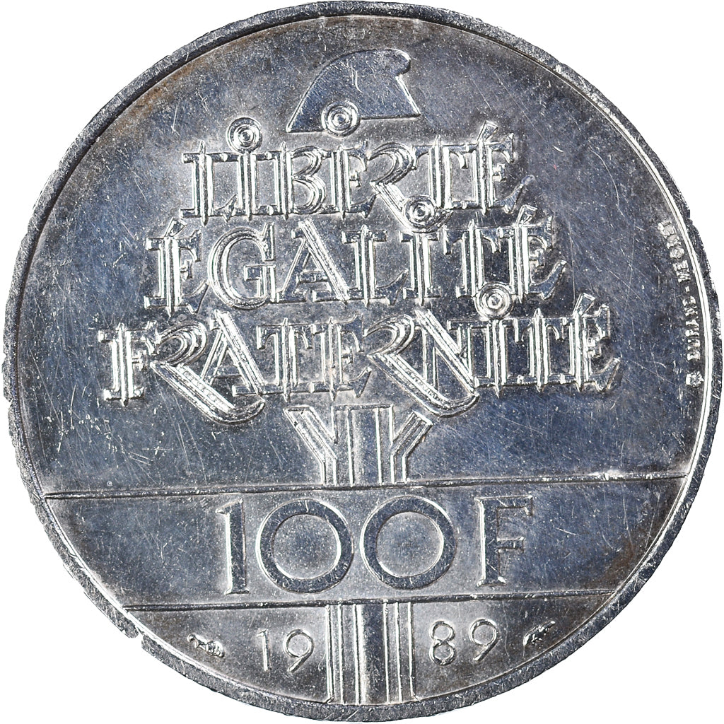Münze, Frankreich, Droits de l'Homme, 100 Francs, 1989, SS+, Silber, KM:970