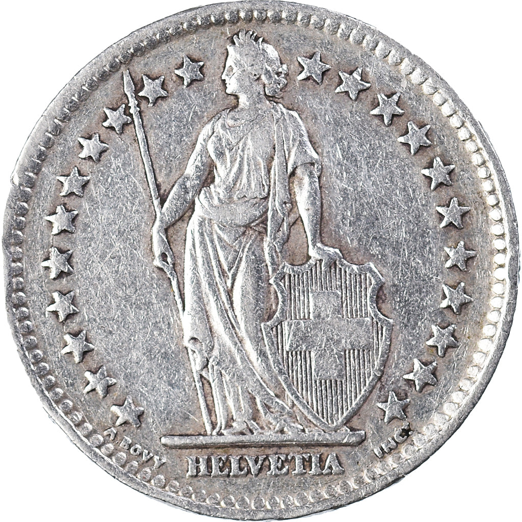 Coin, Switzerland, 2 Francs, 1946, Bern, EF(40-45), Silver, KM:21