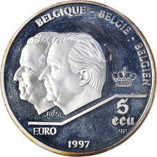Belgium, 5 Ecu, 1997, Proof, MS(60-62), Silver, KM:205