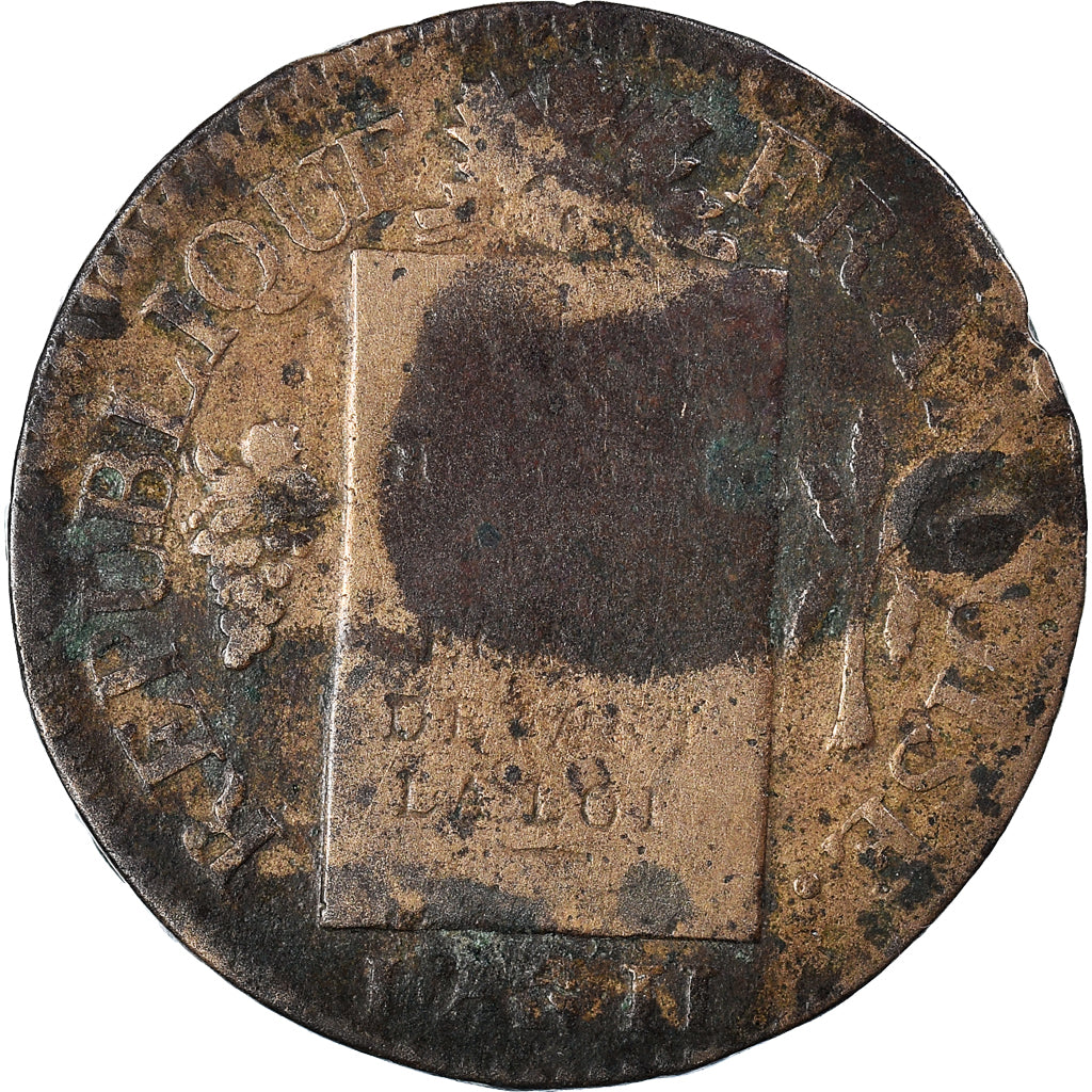 Coin, France, Sol aux balances françoise, Sol, An II (1793), Strasbourg