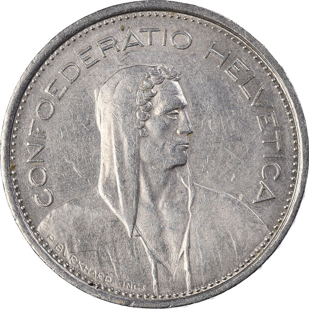 Moneta, Svizzera, 5 Francs, 1968, Bern, BB, Rame-nichel, KM:40a.1
