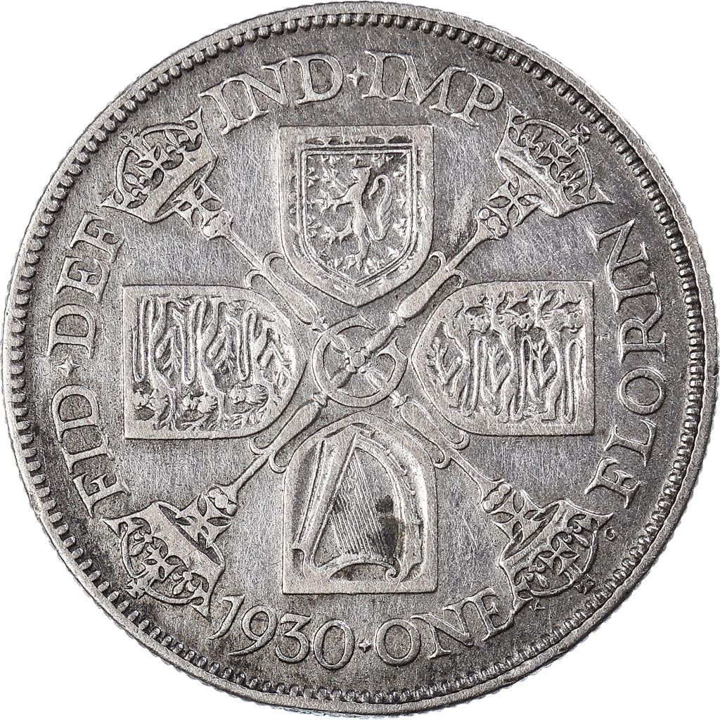 Coin, Great Britain, George V, Florin, Two Shillings, 1930, EF(40-45), Silver