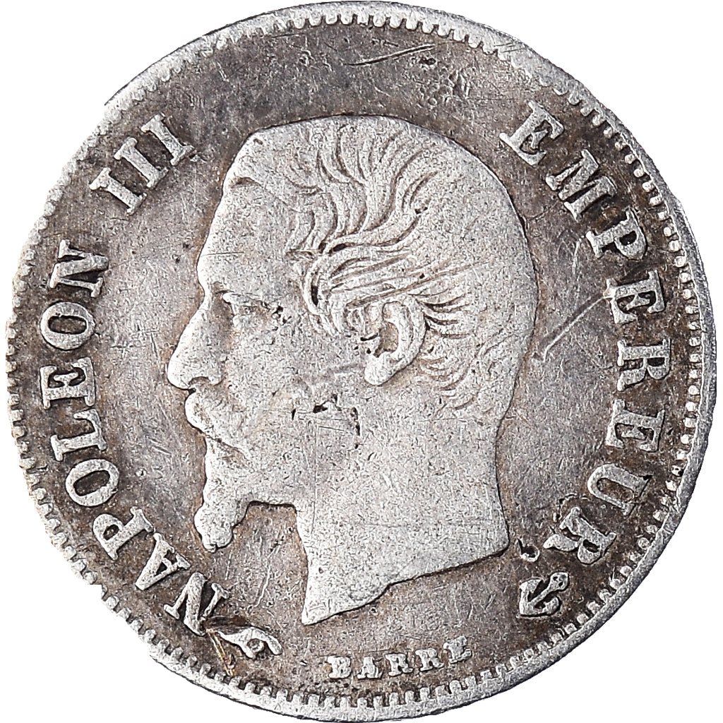 Coin, France, Napoleon III, 20 Centimes, 1858, Paris, VF(20-25), Silver