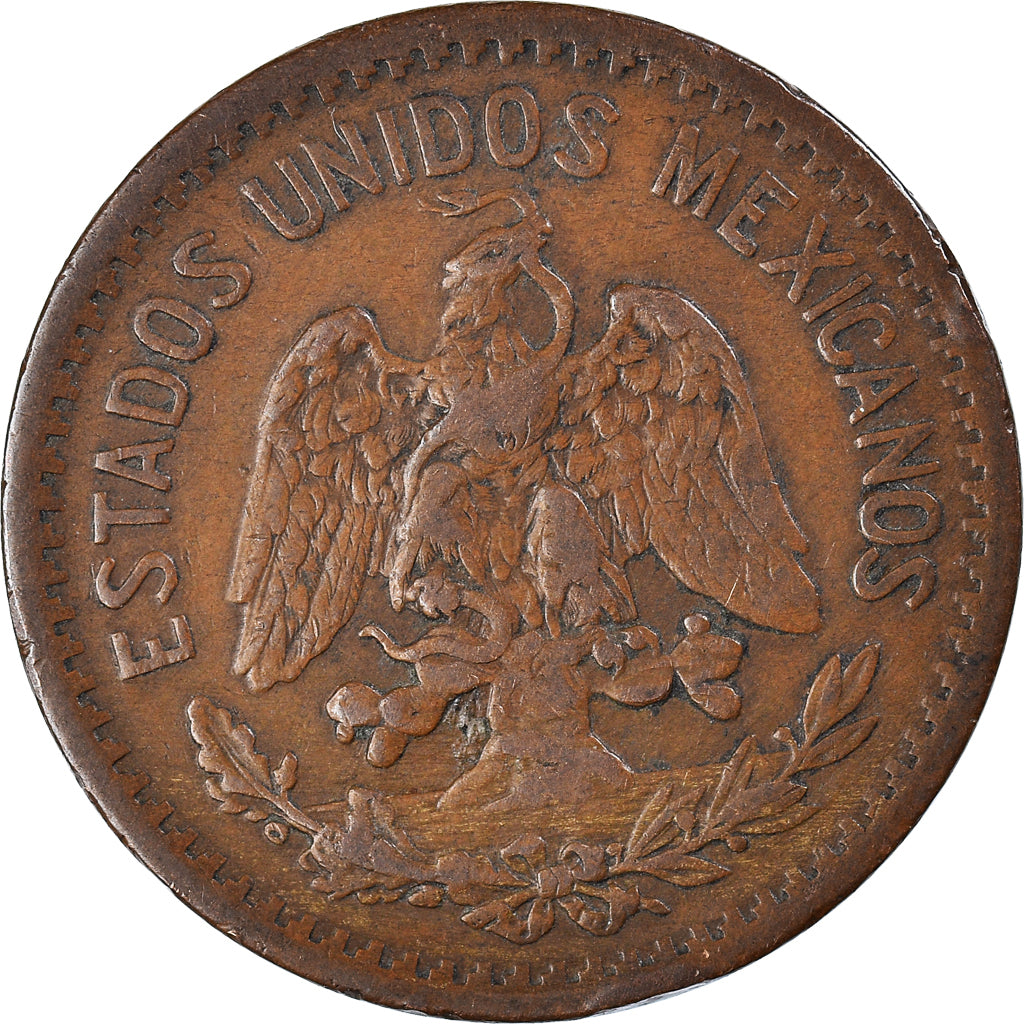 Moneda, México, 10 Centavos, 1920, Mexico City, MBC, Bronce, KM:430