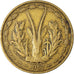 Coin, French West Africa, 25 Francs, 1957, Paris, EF(40-45), Aluminum-Bronze
