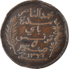 Coin, Tunisia, Muhammad al-Nasir Bey, 5 Centimes, 1908, Paris, EF(40-45)