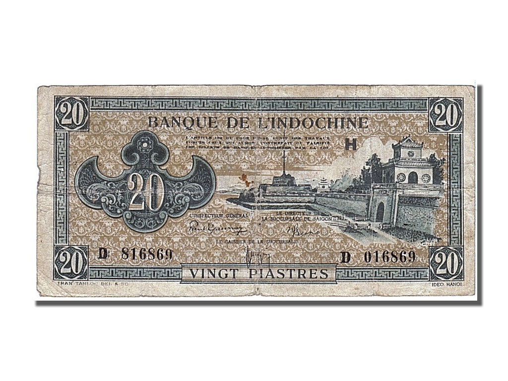 Indochine, 20 Piastres type IDEO