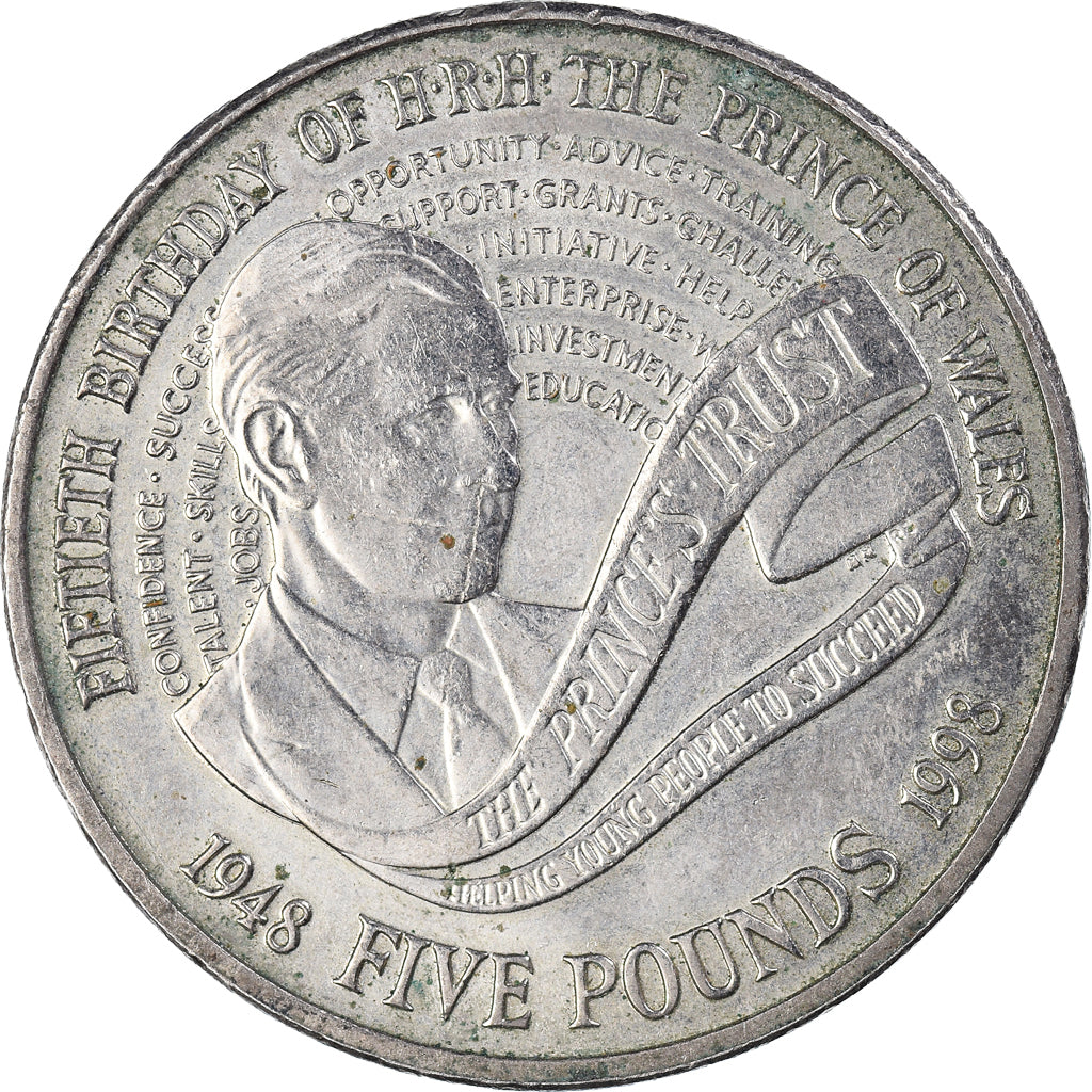 Coin, Great Britain, Elizabeth II, 5 Pounds, 1998, EF(40-45), Copper-nickel