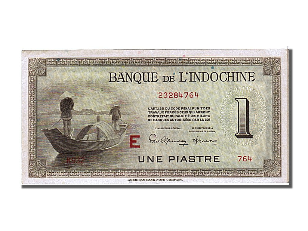 French Indo-China, 1 Piastre, 1951, KM #76b, UNC(63), 23284764