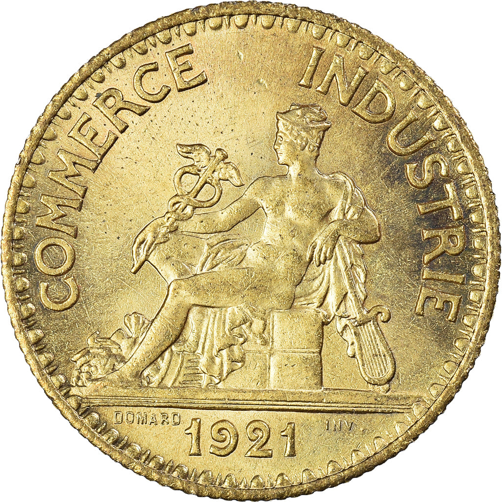 Coin, France, Chambre de commerce, 2 Francs, 1921, Paris, AU(55-58)