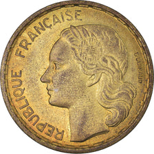 Moeda, França, Guiraud, 20 Francs, 1950, Paris, AU(50-53), Alumínio-Bronze