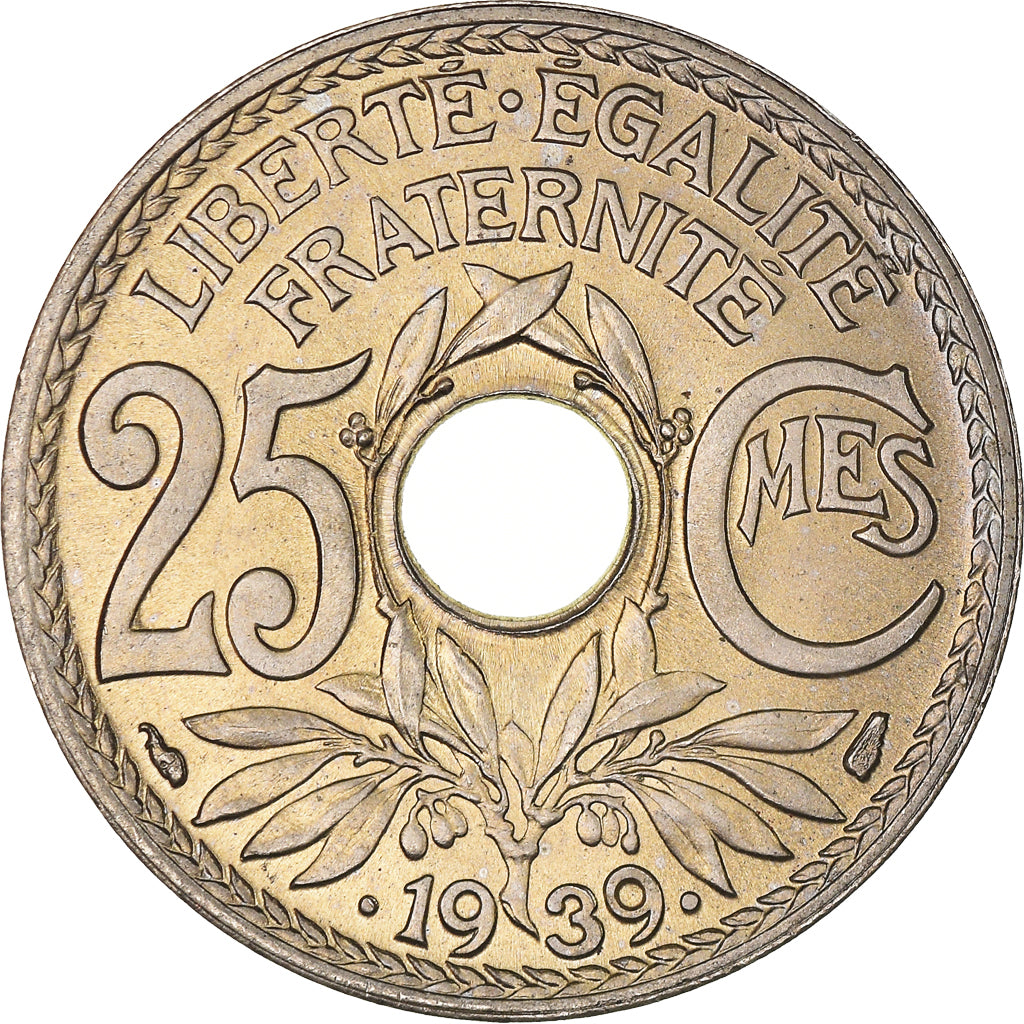 Moneda, Francia, Lindauer, 25 Centimes, .1939., EBC, Níquel - bronce, KM:867b