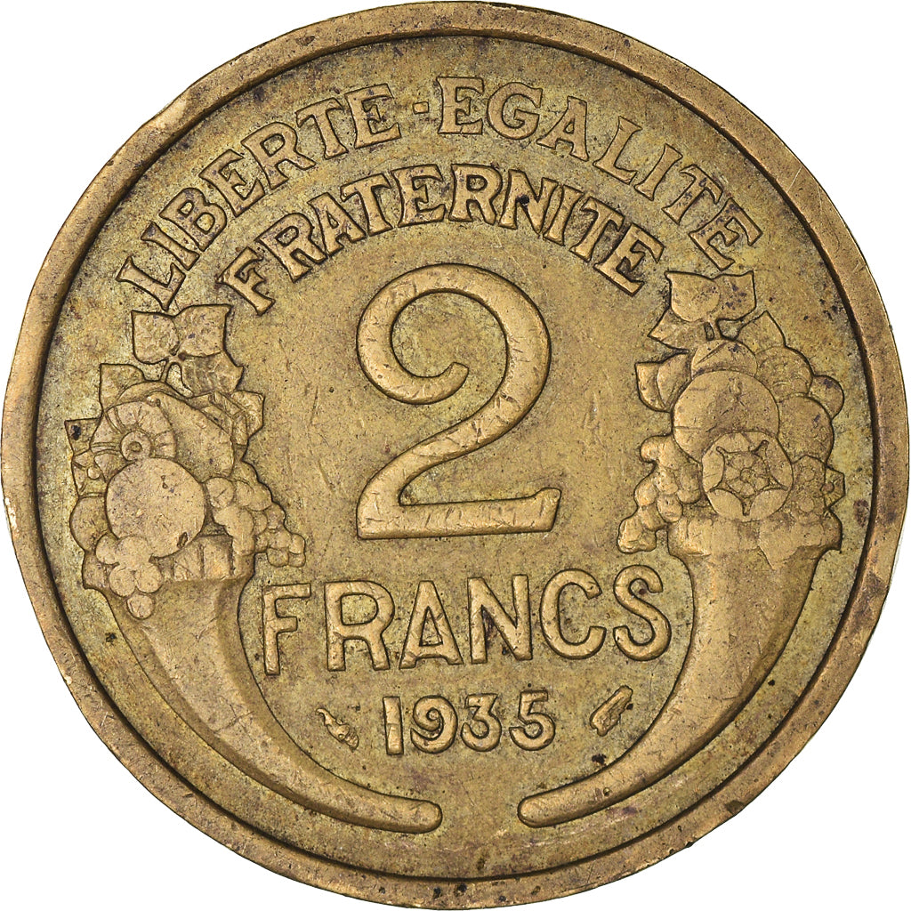 Moneta, Francia, Morlon, 2 Francs, 1935, MB+, Alluminio-bronzo, KM:886
