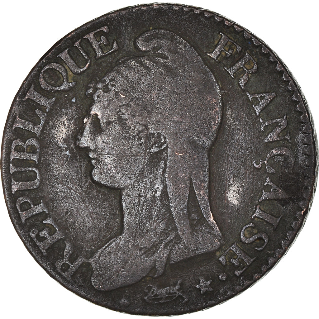 Coin, France, Dupré, 5 Centimes, AN 8 (1799-1800), Strasbourg, VF(20-25)