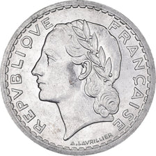Moneta, Francja, Lavrillier, 5 Francs, 1946, Paris, AU(55-58), Aluminium