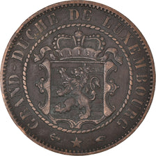 Coin, Luxembourg, William III, 10 Centimes, 1855, Paris, EF(40-45), Bronze