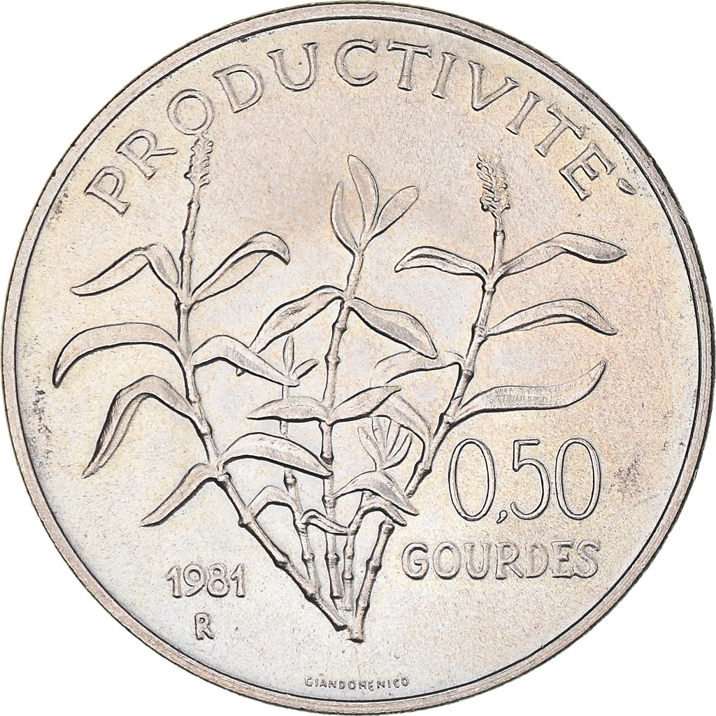 Coin, Haiti, 50 Centimes, 1981, Rome, AU(55-58), Copper-nickel, KM:148