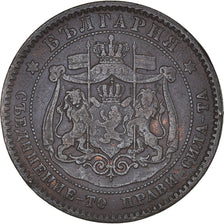 Coin, Bulgaria, Alexander  I, 10 Stotinki, 1881, VF(30-35), Bronze, KM:3