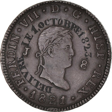 Moneta, Hiszpania, Ferdinand VII, 8 Maravedis, 1821, Jubia, EF(40-45), Miedź