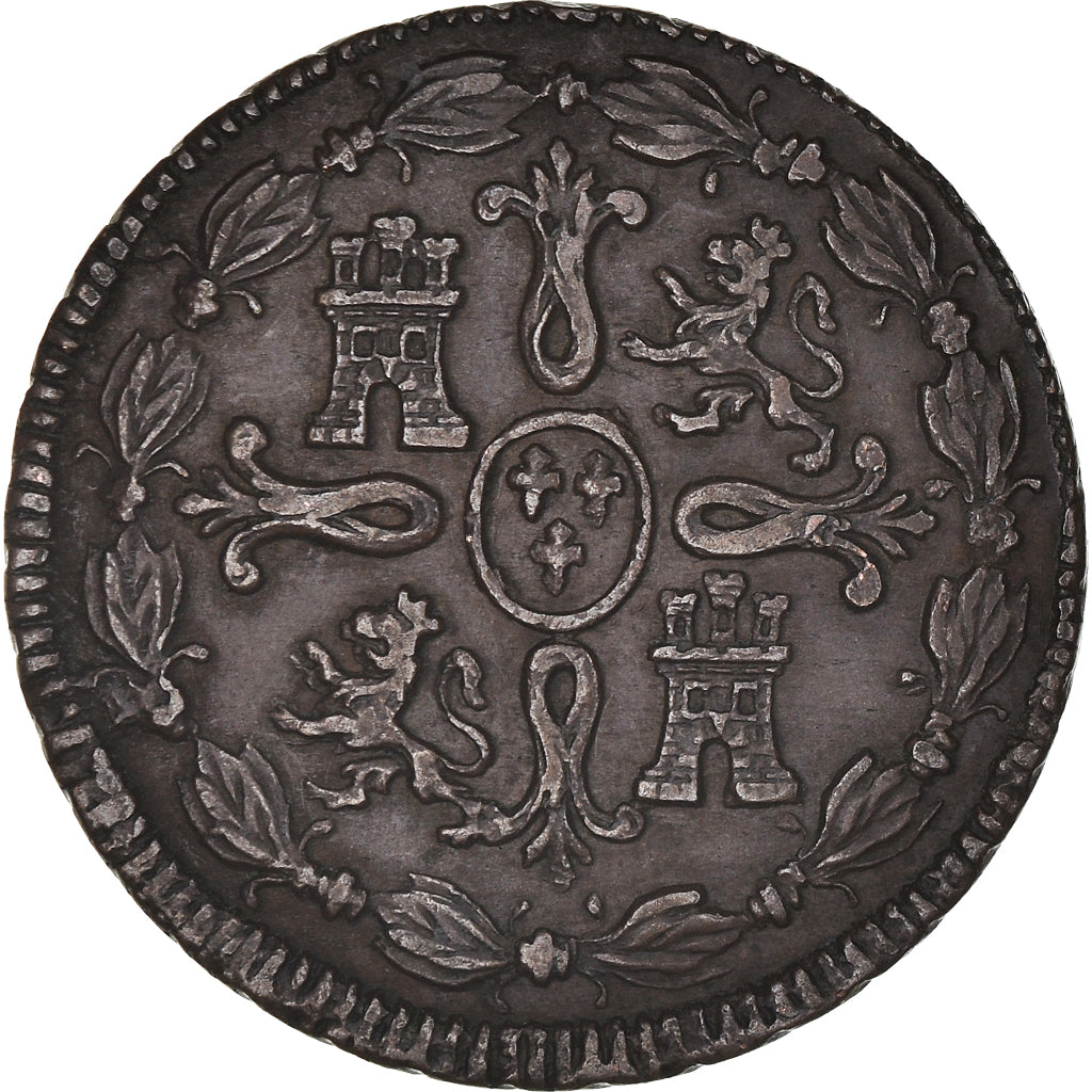 Münze, Spanien, Ferdinand VII, 8 Maravedis, 1821, Jubia, SS, Kupfer, KM:491