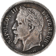Monnaie, France, Napoleon III, 1 Franc, 1866, Strasbourg, TB, Argent