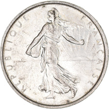 Munten, Frankrijk, Semeuse, 5 Francs, 1967, ZF+, Zilver, KM:926, Gadoury:770