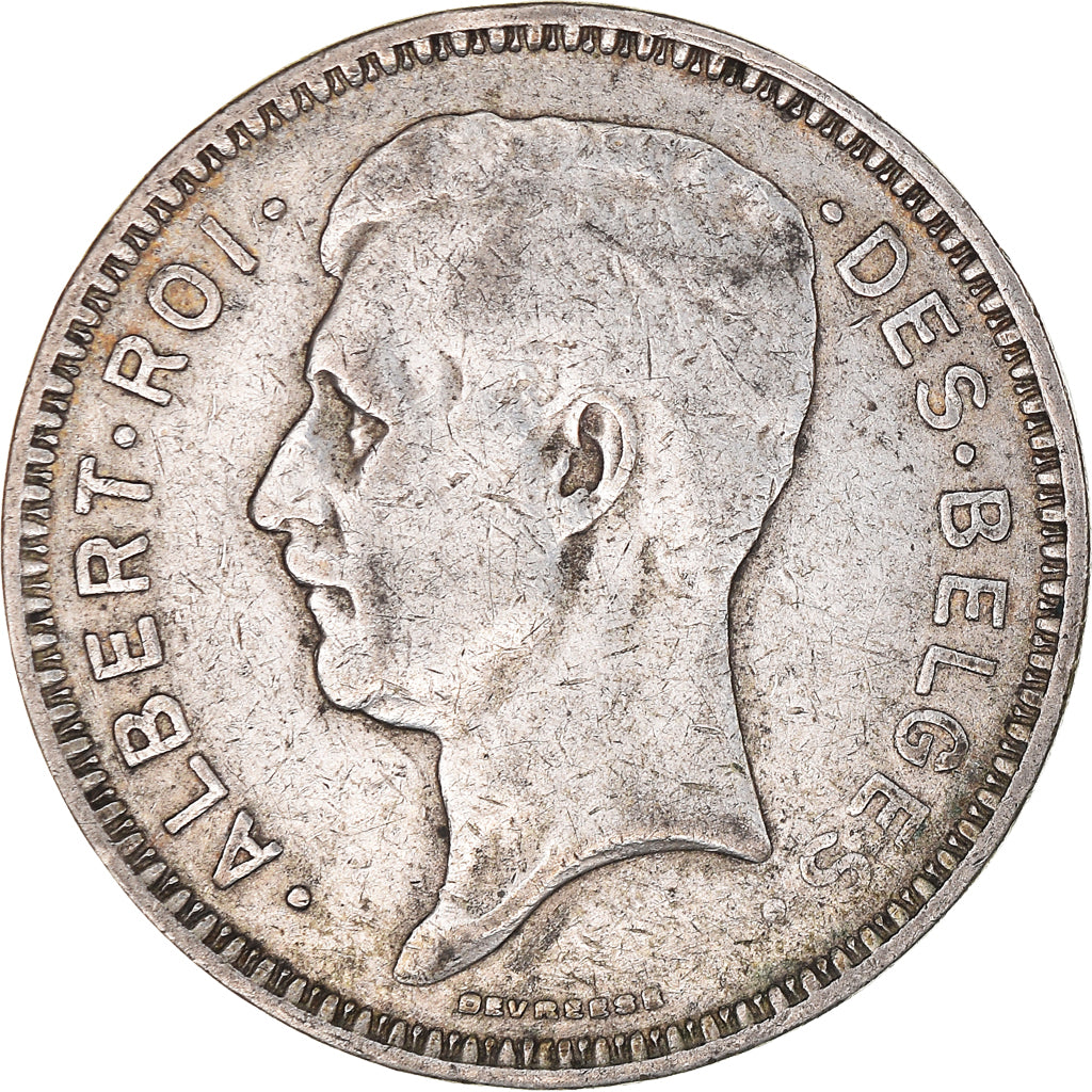 Coin, Belgium, Albert I, 20 Francs, 20 Frank, 1934, EF(40-45), Silver, KM:103.1