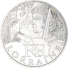 França, 10 Euro, Lorraine, 2012, Paris, AU(55-58), Prata, Gadoury:EU514