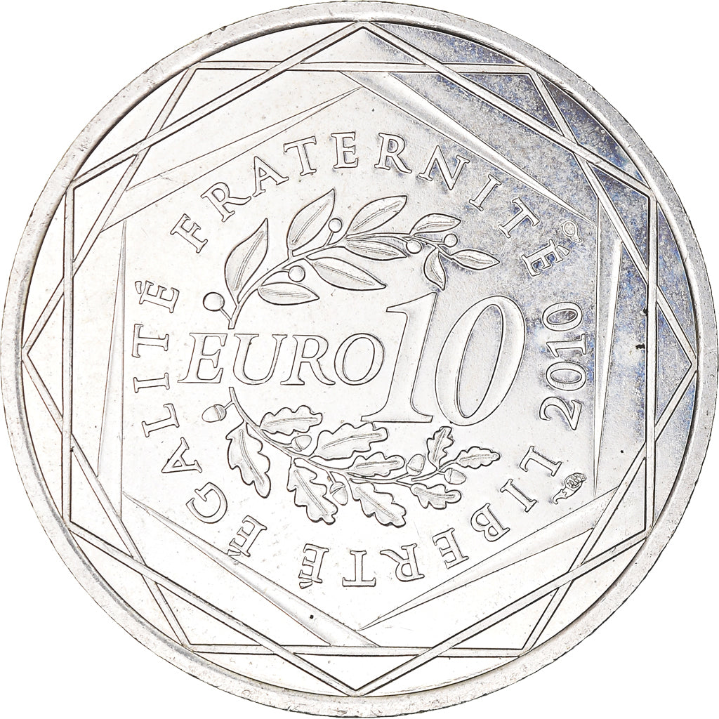 França, 10 Euro, Corse, 2010, Paris, AU(55-58), Prata, Gadoury:EU399, KM:1658