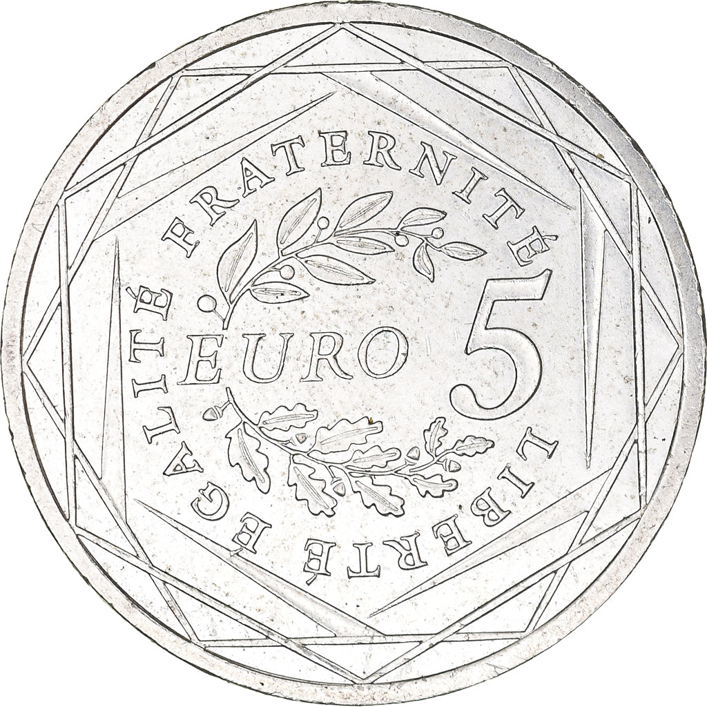 France, 5 Euro, Semeuse, 2008, AU(50-53), Silver, Gadoury:EU287